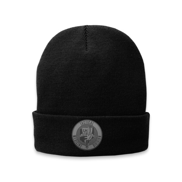 Fleece Lined Knit Cap - BLACK Thumbnail